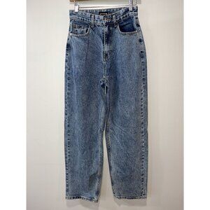 Vintage PrettyLittleThing High-Waist Distressed Blue Denim, Size‎ 4